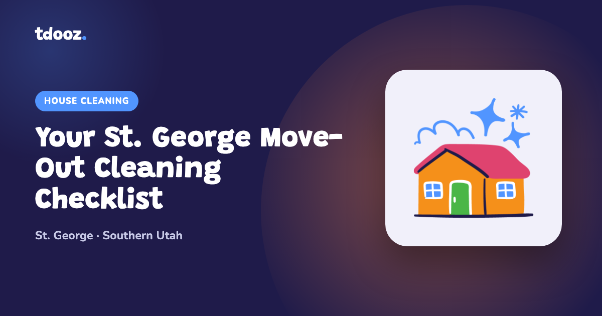 Illustration titled Your St. George Move-Out Cleaning Checklist